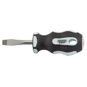 Draper Plain Slot Soft Grip Screwdriver, 6.5 x 38mm 34977