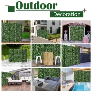 Outsunny Artificial Leaf Hedge Screen Privacy Fence Panel for Garden 3Mx1M