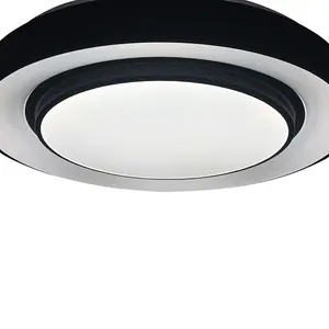 Milagro Naomi Stylish 38CM Black LED 24W(122W) Ceiling Lamp With Included Remote To Achieve Perfect Brightness And Temperature