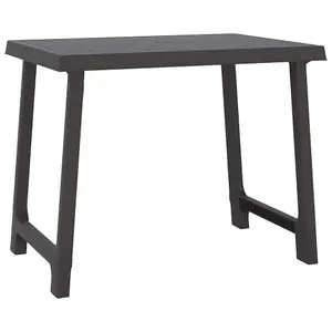 Berkfield Camping Table Anthracite 79x56x64 cm PP Wooden Look