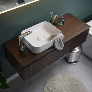 GoodHome Kentia Plywood Bathroom Basin vanity worktop (T)1.2cm x (D)45.2cm x (L)120.4cm