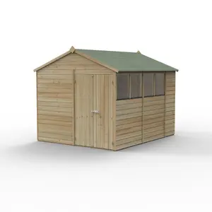 Beckwood 8x10 Apex Shed - 4 Windows - Double Door