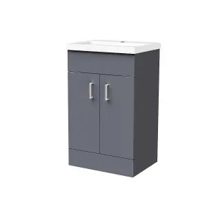 Nes Home Nanuya 500mm Medium Basin Vanity Unit Floor Standing Grey