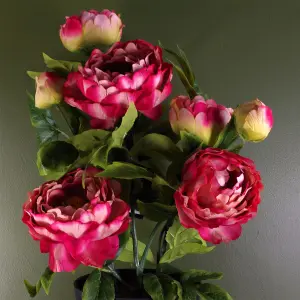 Artificial Peony Flowering Plant Pink