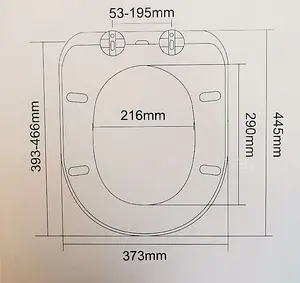 Luxury White Soft Close WC Toilet Seat D Shape Top & Bottom Adjustable Hinges