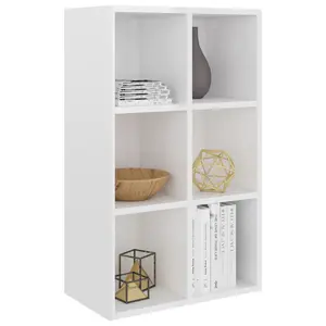 Gardinier Book Cabinet 66 x 30 x 98 cm Engineered Wood High Gloss White