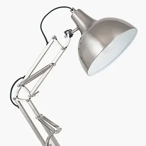 Silver Angled Task Table Lamp Study Desk Like