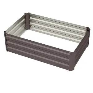 Rectangular Metal Raised Garden Bed Outdoor Raised Bed Seed Bed 100 cm W x 60 cm D