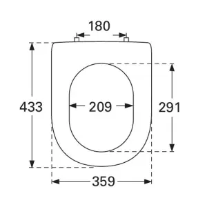 Villeroy & Boch Subway 2.0 Soft Close Replacement Toilet Seat, White Alpin