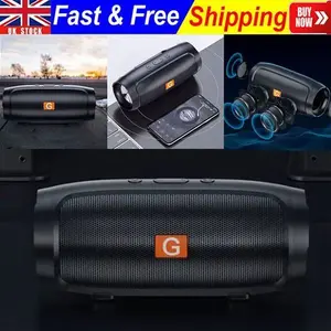 Portable Wireless Bluetooth Speaker Waterproof Stereo Bass Loud USB AUX FM NEW