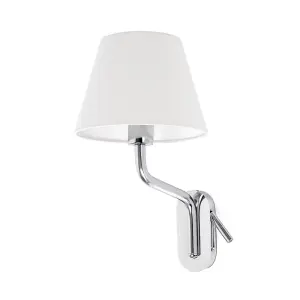 Luminosa Eterna Reading Light Wall Light Chrome, E27