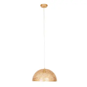 Interiors by Premier Lenno Large Gold Pendant Light