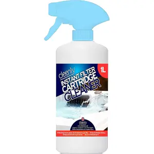 Cleenly Instant Filter Cartridge Cleaner - Deeply Cleans to Remove Germs, Dirt, Oils and More in Just 10-30 Minutes 1L