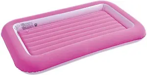 Trendi Kids Airbed with Bumper Junior Inflatable bed with Airlock Camping Bed Pink