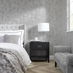 Milan Metallic Wallpaper Grey And Silver