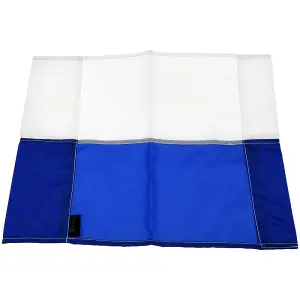 Single All Weather Football Corner Flag - ROYAL BLUE & WHITE - Outdoor Polyester