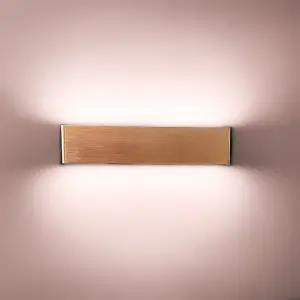 12W LED Up and Down Wall Light, Brushed Bronze Finish Warm White (Non-Dimmable)