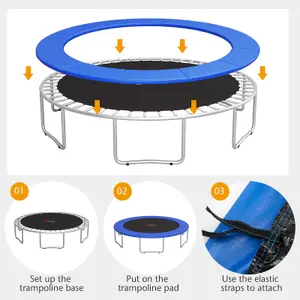 Costway 14 FT Trampoline Spring Safety Cover Trampoline Replacement EPE Foam Pad