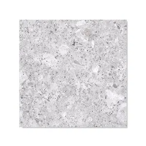 Light Grey Quartz Effect Premium Glass Kitchen Splashback W700mm x H650mm