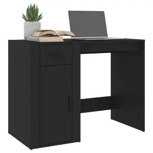 Berkfield Desk Black 100x49x75 cm Engineered Wood