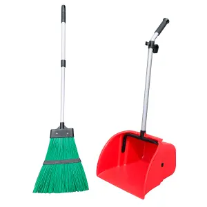 Long Handled Large Garden Dustpan Scoop and Brush - Ideal For Clearing up Leaves etc