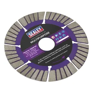 Sealey Cutting Disc Multipurpose Dry/Wet 115mm Granite Concrete Brick WDMP115