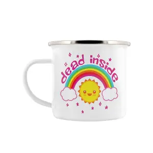 Grindstore Dead Inside Enamelled Mug Multicoloured (One Size)