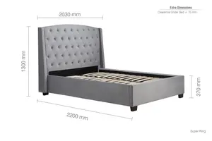 Birlea Balmoral Super King Bed Grey