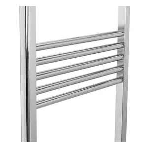 Rinse 1100x500mm Chrome Bathroom Heated Towel Rail Radiator Straight Ladder Style Towel Warmer