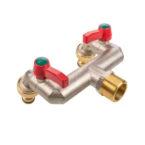 Outdoor Garden Metal tap Splitter/Manifold,Universal Hose connectors,3/4" bsp Inlet Thread(26mm Across) ASIN