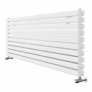 Right Radiators 1800x590 mm Horizontal Vertical Oval Column Radiator Double Panel Rads White