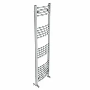 Right Radiators 1400x400 mm Curved Heated Towel Rail Radiator Bathroom Ladder Warmer Chrome