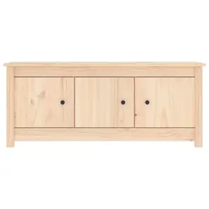 Shoe Cabinet 110x38x45.5 cm Solid Wood Pine