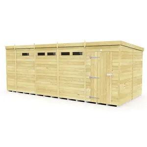 DIY Sheds 17x8 Pent Security Shed - Single Door