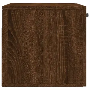 Berkfield Wall Cabinet Brown Oak 60x36.5x35 cm Engineered Wood