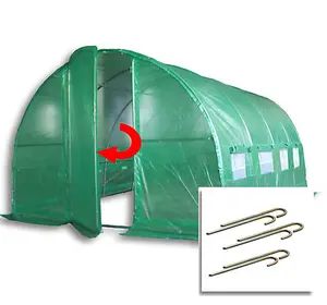 4m x 3m + Anchorage Stake Kit (13' x 10' approx) Pro+ Green Poly Tunnel