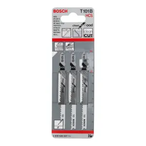 Bosch T-shank Jigsaw blade T101B (L)100mm, Pack of 3