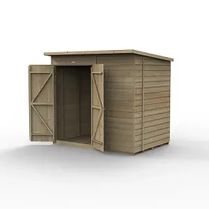 Beckwood 7x5 Pent Shed - No Windows - Double Door