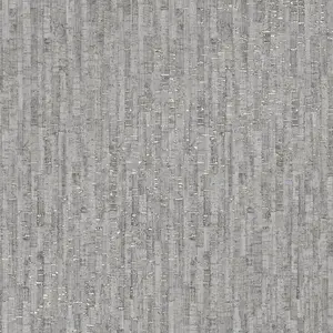 Natural Cork Wallpaper In Grey