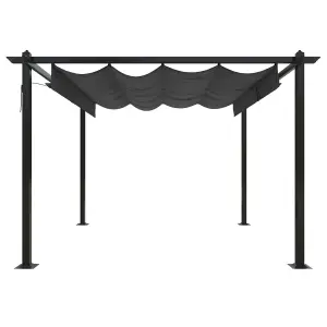 Berkfield Garden Gazebo with Retractable Roof 3x3 m Anthracite