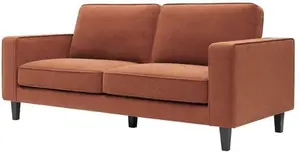 DUSK Soho 3 Seater Sofa - Burnt Orange - Matte Velvet