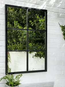 Garden Trading Fulbrook Mirror Rectangular Indoor Outdoor Window Pane 100 x 70cm