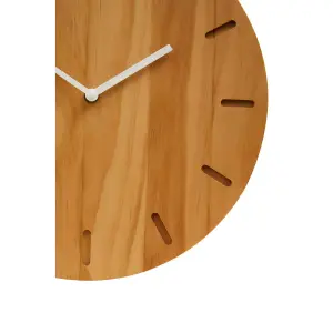 Interiors By premier Rustic Natural Wood Effect Wall Clock, Contemporary Wall Clock, Precised Time keeping  Wall Clock For Outdoor