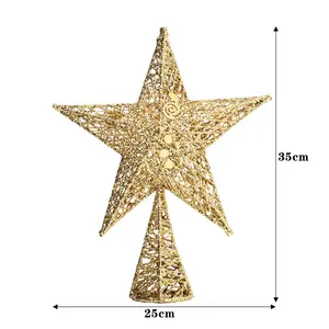 Stars Christmas Tree Topper Gold / 35cm H x 25cm W