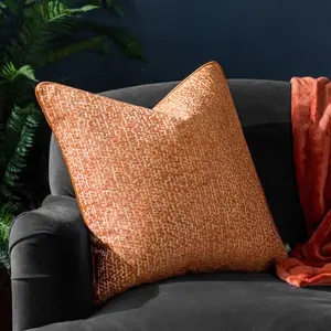 Anikha Square Throw Cushion Covers Orange / Pillow Cover Only - No Insert