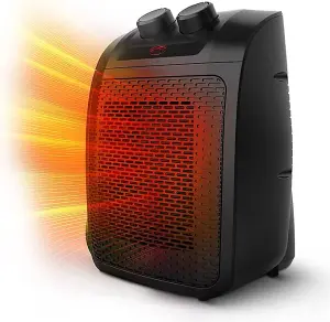 KEPLIN Ceramic Electric Fan Heater - Black I 2000W Low Energy Consumption Space Heater  Mini Portable