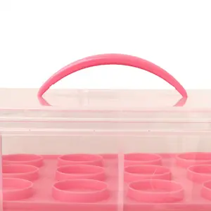 Oypla Pink 3 Tier 36 Cupcake Plastic Carrier Holder Storage Container