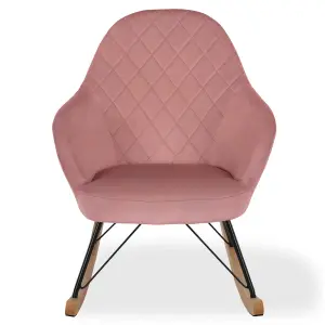 Dahlia Rocking Chair with Pink Velvet