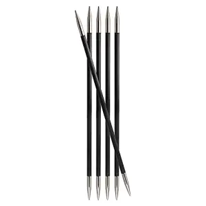 KARBONZ DP 20X1 - Karbonz: Knitting Pins: Double-Ended: Set of Five: 20cm x 1.00mm - KnitPro