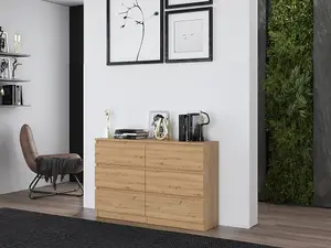 M6 120 Malwa Chest of Drawers Artisan Oak